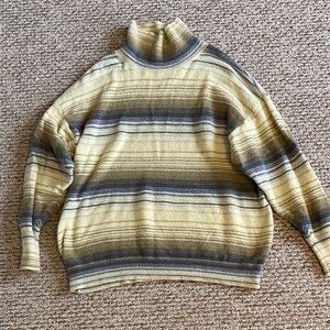 Wilfred Free Yellow and Gray Striped Sweater